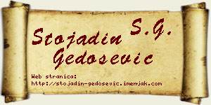 Stojadin Gedošević vizit kartica